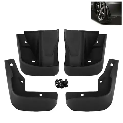 1996 2000 혼다 시빅 2DR 4DR 머드 플랩 스플래쉬 가드, ABS 블랙 머드 가드