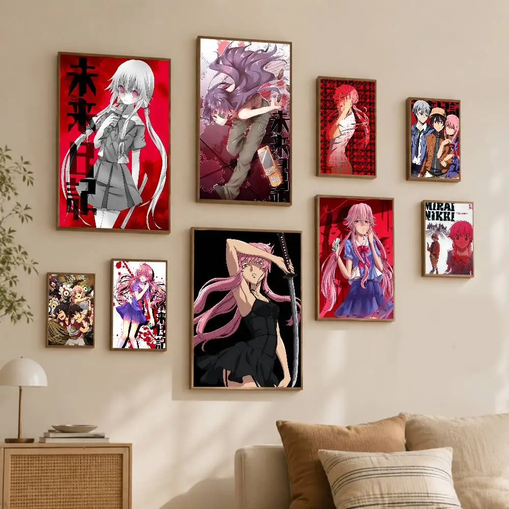 Figure Mirai Nikki  Futur-e Diar-y Home Wall Decor Dorm Room Bedroom Living Room Decorative Flats Club Decoration Birthday Gift