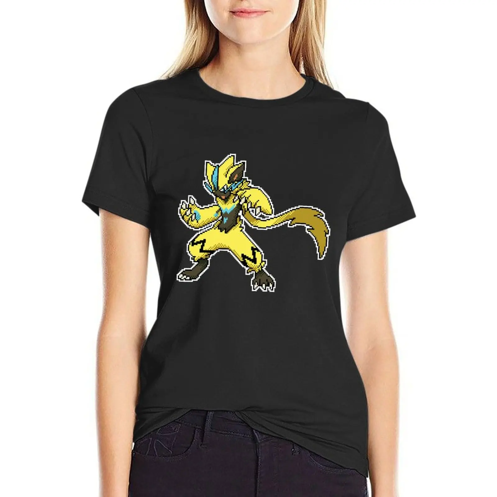 

Pixel Zeraora T Shirt T-Shirt funny Aesthetic clothing t shirts for Women loose fit