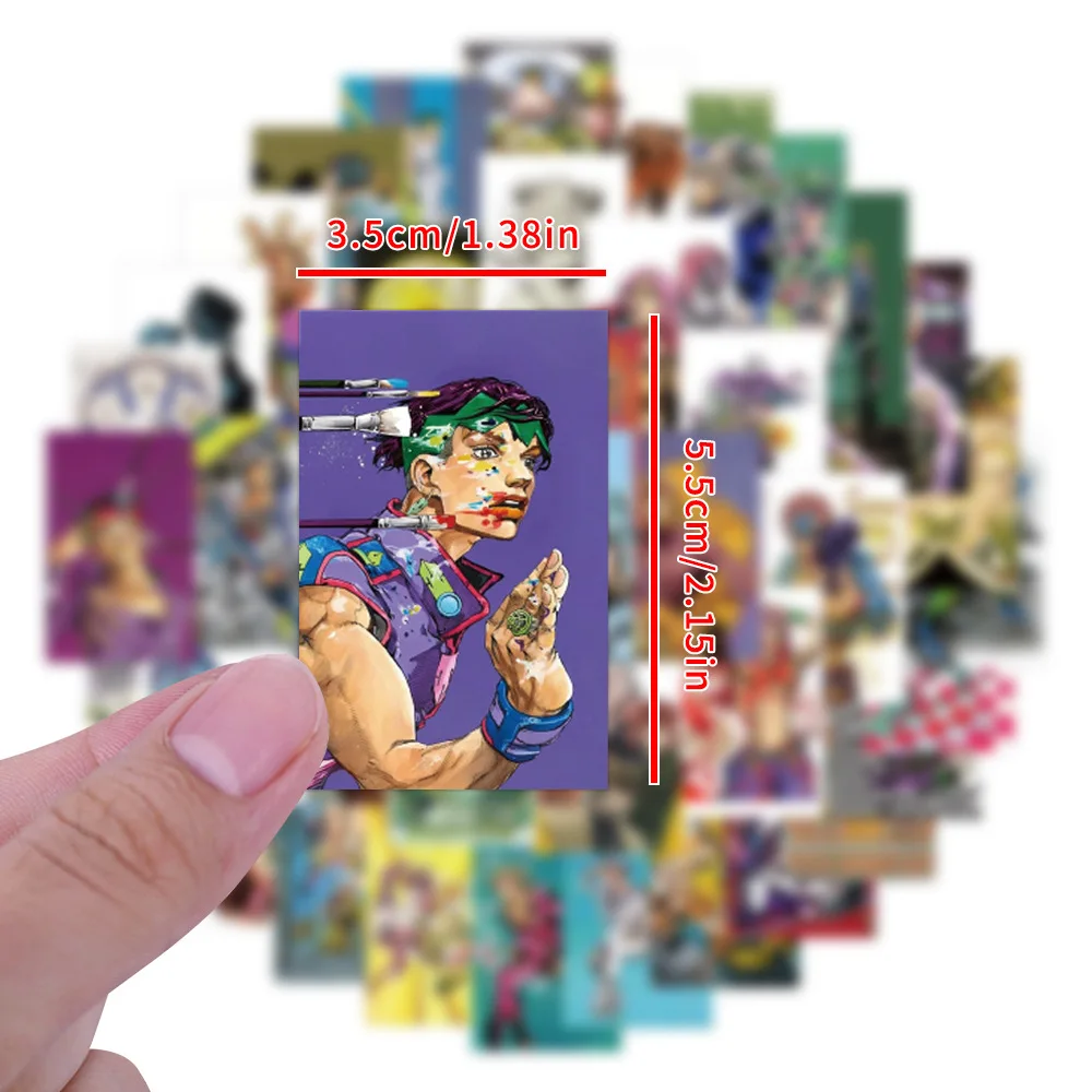 80pcs Anime Figure JoJo Adventure Stickers Cartoon Figure Jotaro Kujo Gyro Zeppeli Stickers Phone Notebook Decals Decor Props