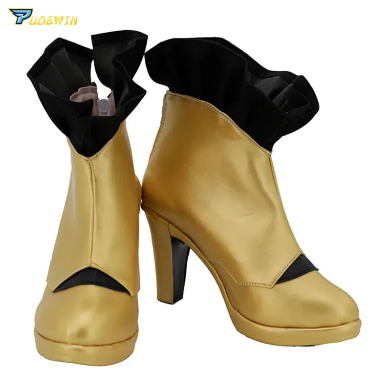 

2025 11 FGO Fate Grand Order Ishtar Cosplay Shoes High Heel Golden Boots Custom Made