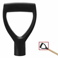 D-shaped Shovel Handle Replacement Black Plastic Snow Shovel Top D Garden Spade Fork Tools Garden Digging Raking Tools Accessory