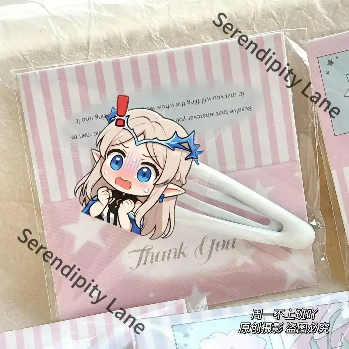 Wuthering Waves Phrolova Cartethyia Acrylic Hair Clip Q Version Internet Meme Series Bangs Barrette Cosplay  Accessories For