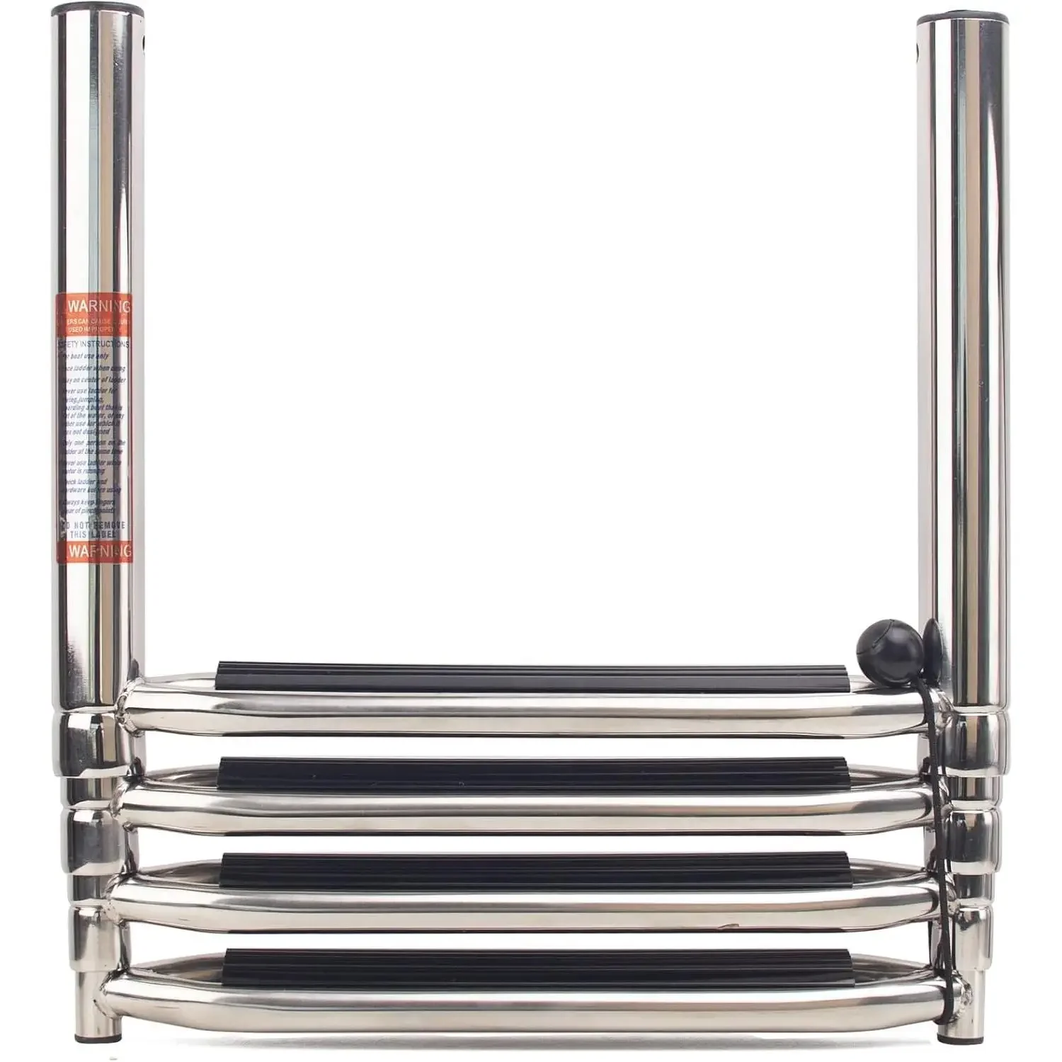 Escalera de muelle telescópica de acero inoxidable de 4 escalones para barcos pontón, capacidad resistente de 600 libras, escalera de natación de entrada trasera plegable