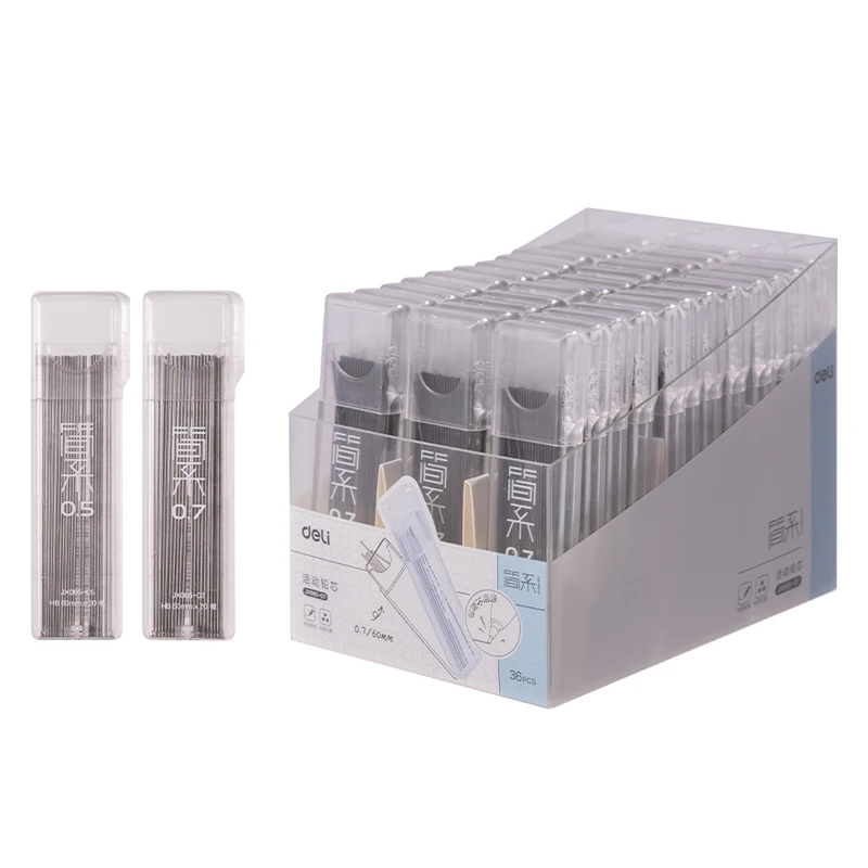 

Deli 4pcs 0.5/0.7mm HB Mechanical Pencil Lead Core Automatic Pencil Lead Core Office&School&Art&Sketch Supplies Stationery Gift