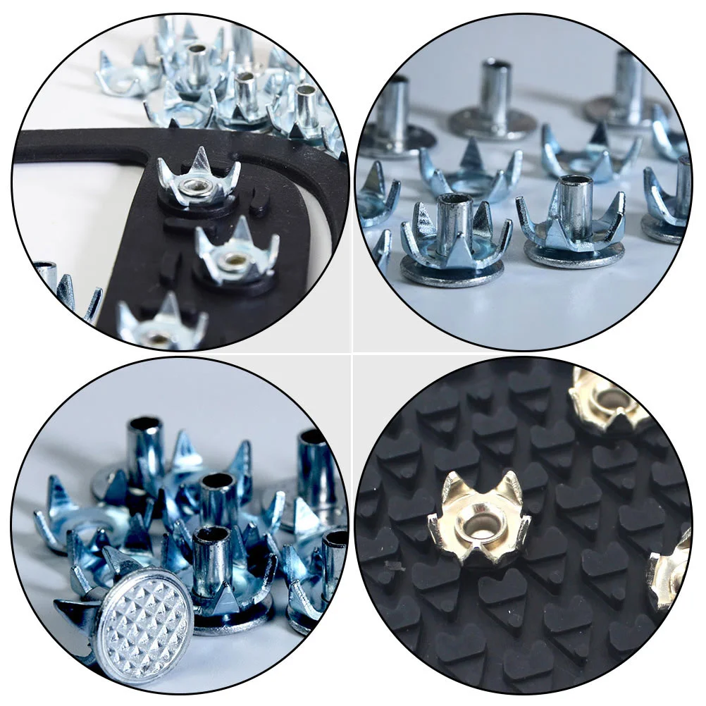 20 Pcs Ice Cleats for Shoes and Boots Snowfield Nails Crampons Spikes Climbing Anti-slip Skates Non-skid