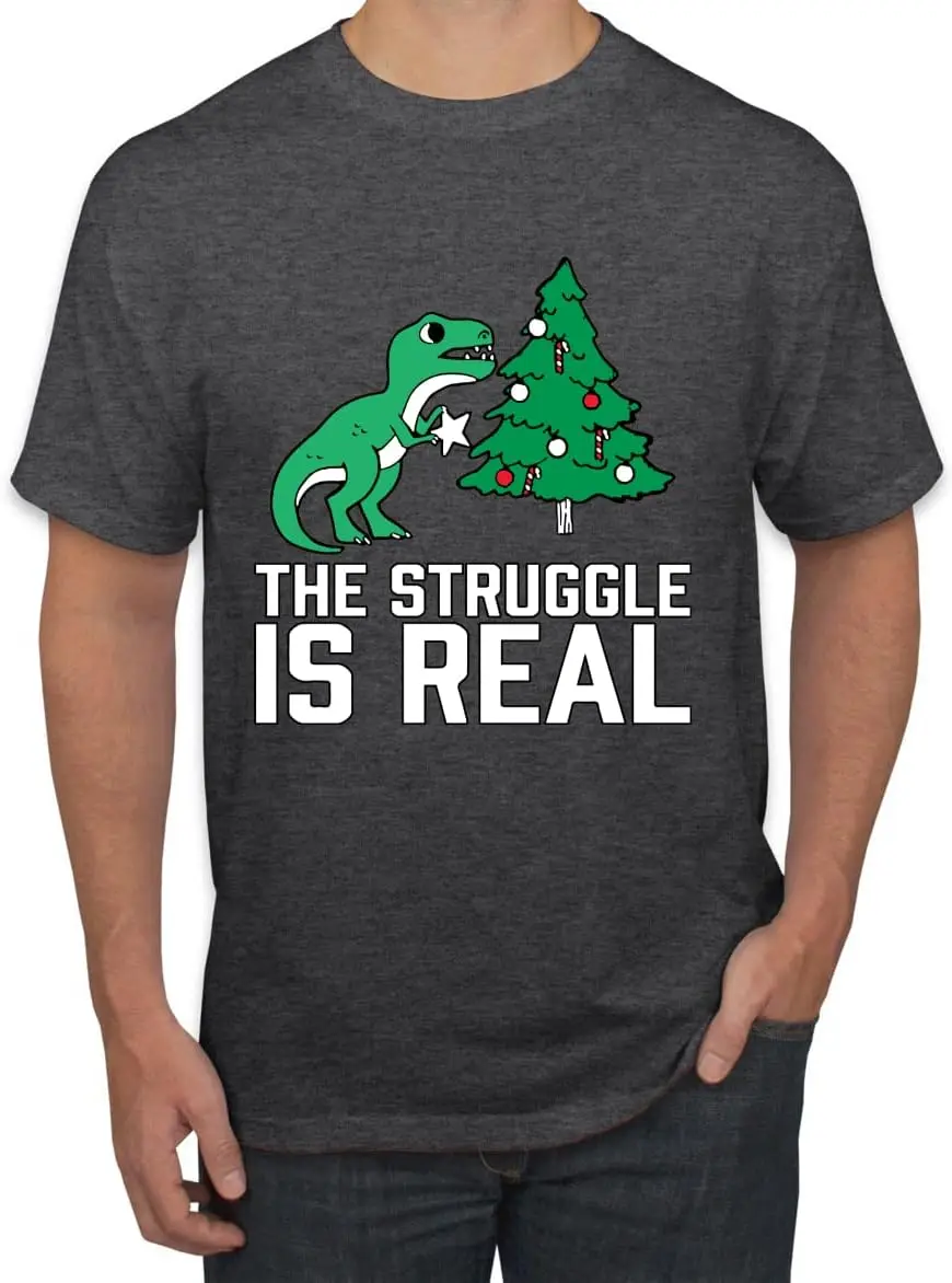 Christmas Trex The Struggle is Real Christmas Men's T-Shirt