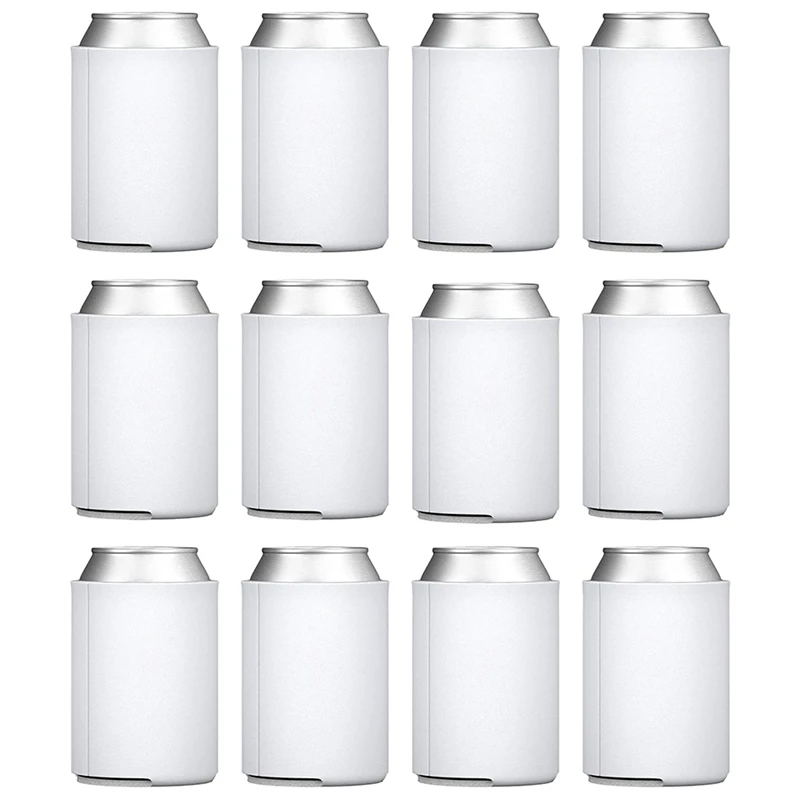 12Pcs Blank Beer Can Coolers, DIY Personalized Sublimation Sleeves For Weddings, Bachelorette Parties, Funny Party Favor-A84M