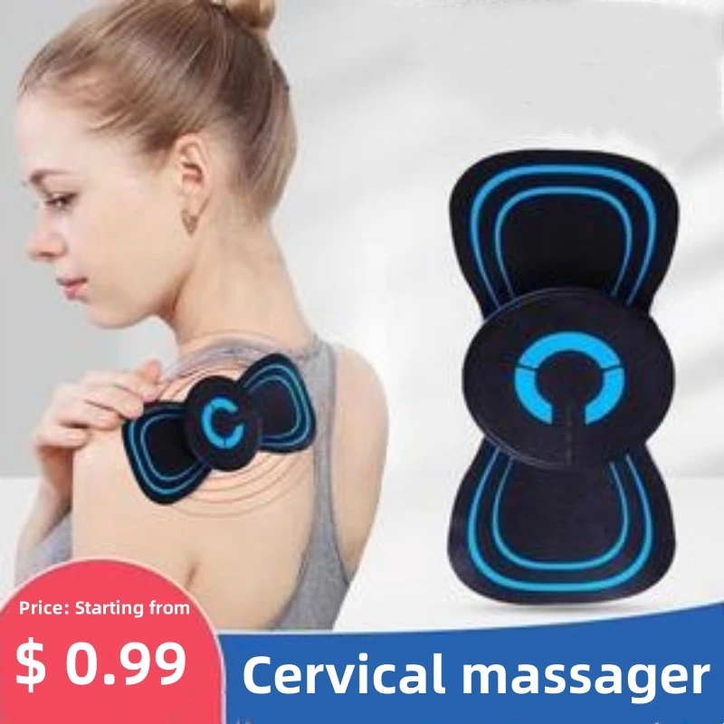 Neck Massage Patch Electric Massager Cervical Neck Back Patch 8 Mode Pulse Muscle Stimulator Portable Relief Pain Neck Care