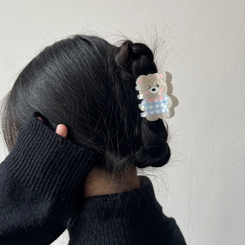 New Acrylic Cartoon Animal Pattern Crab Clamp Hairpin Women\'s Girls Korean Bear Dog Rabbit Hair Clip Claw Accessories Tool