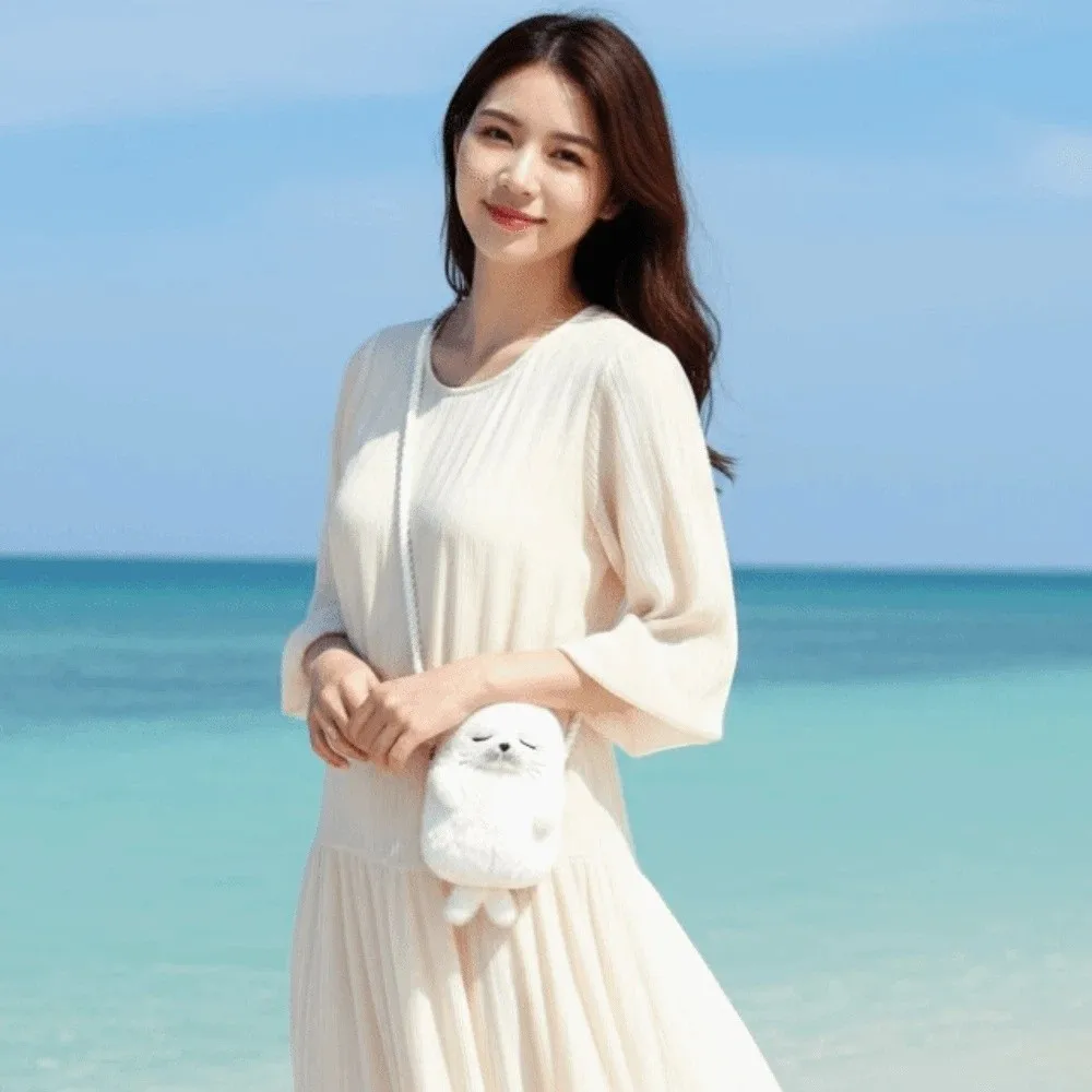 Утолщенная милая сумка через плечо с уплотнением, мягкие регулируемые ремни, сумка с мультяшным уплотнением, очаровательная легкая женская сумка через плечо