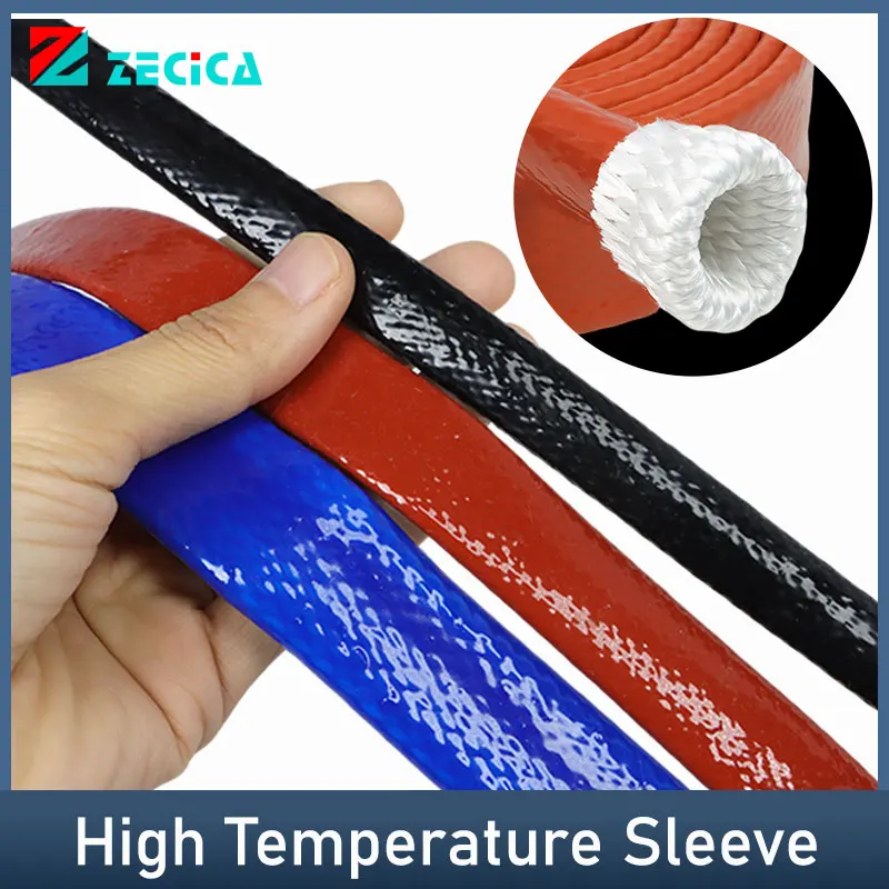 

Dia.4~35mm Fireproof Silicone Fiberglass Braided Cable Sleeve High Temperature Resistant Fire Retardant Wire Protect Casing Tube