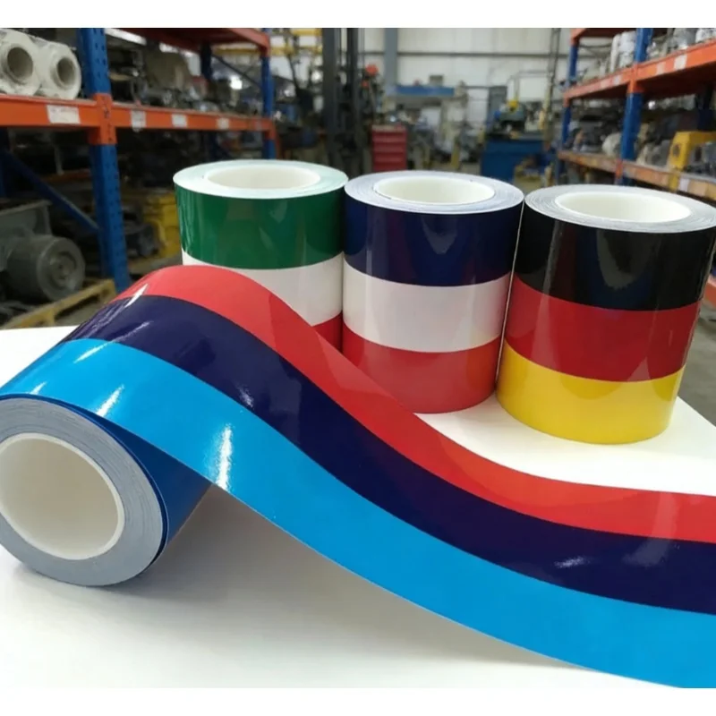 Pegatina personalizada para coche, pegatina de tres colores para la bandera nacional de Alemania, Italia, Francia, Rusia, pegatina de vinilo para carrocería, pegatinas de estilo, 1M