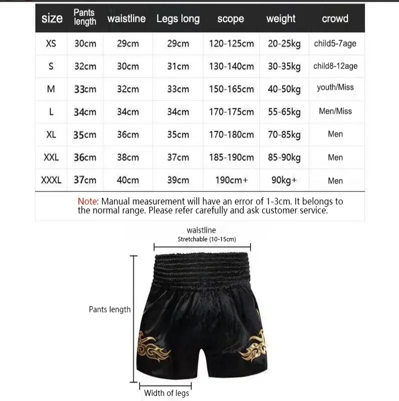 Herren Sommer-Boxshorts, Mixed Martial Arts Trainingsshorts, Kampfshorts, Fitness-Shorts, Muay Thai Stoßdämpfende Boxshorts – Detail 1