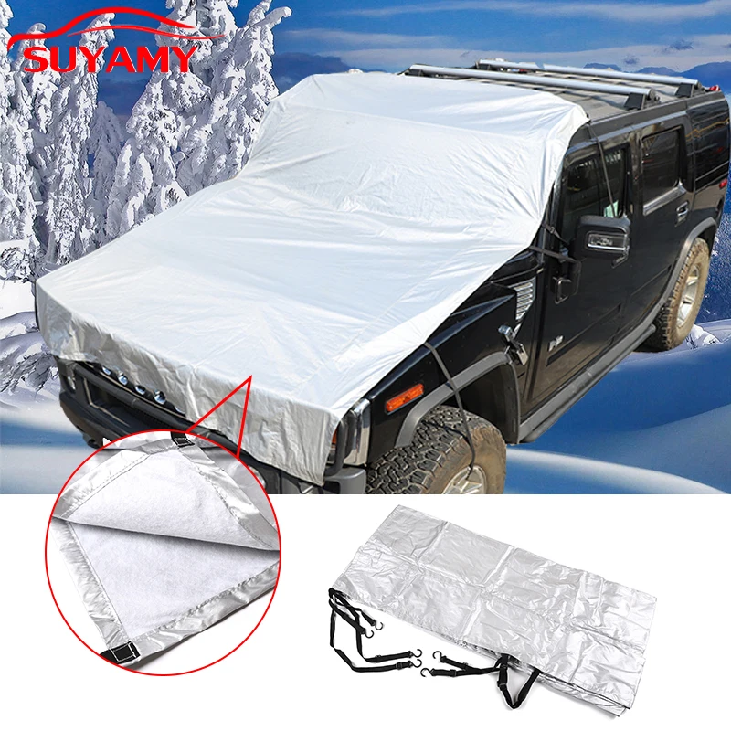 

Long Model Snow Shade Waterproof Frost Freezing Car Windshield Cover Protector For 2003-2009 Hummer H2 Car Accessories