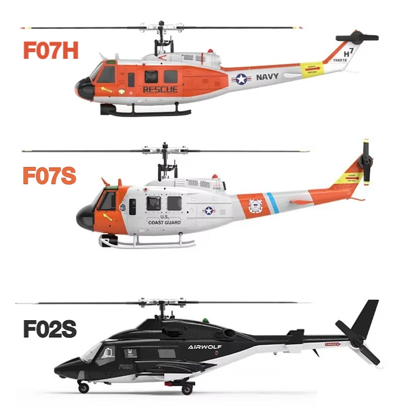 YUXIANG 1:34 F07H F07S F02S Remote Control Helicopter UH-1 Huey Brushless Helicopter Model GPS Positioning Automatic Return RTF