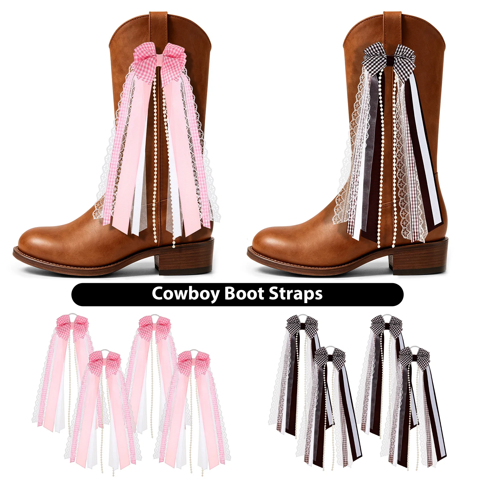 4-pecas-lacos-de-bota-de-renda-com-perolas-lacos-de-bota-de-gingham-com-alca-elastica-para-pendurar-lacos-para-botas-de-cowboy-acessorios-para-calcados