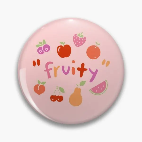 Subtle Wlw Lesbian Sapphic Fruity  Soft Button Pin Brooch Jewelry Creative Metal Collar Cute Decor Funny Cartoon Women Clothes