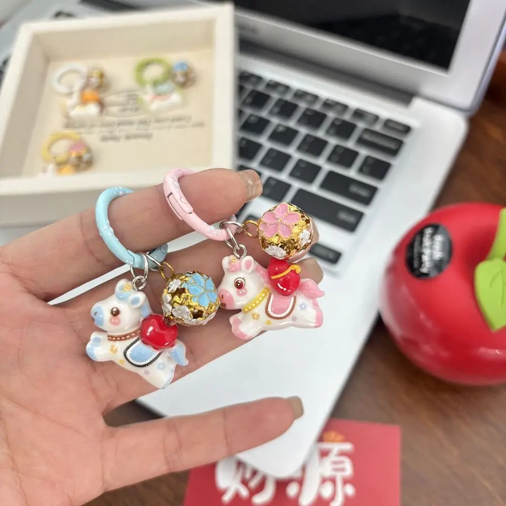 Hanging Horse Pendant Keychain Horse Mascot Lucky Mascot Horse Bag Pendant New Year Decoration Backpack Key Chain Couple Gift