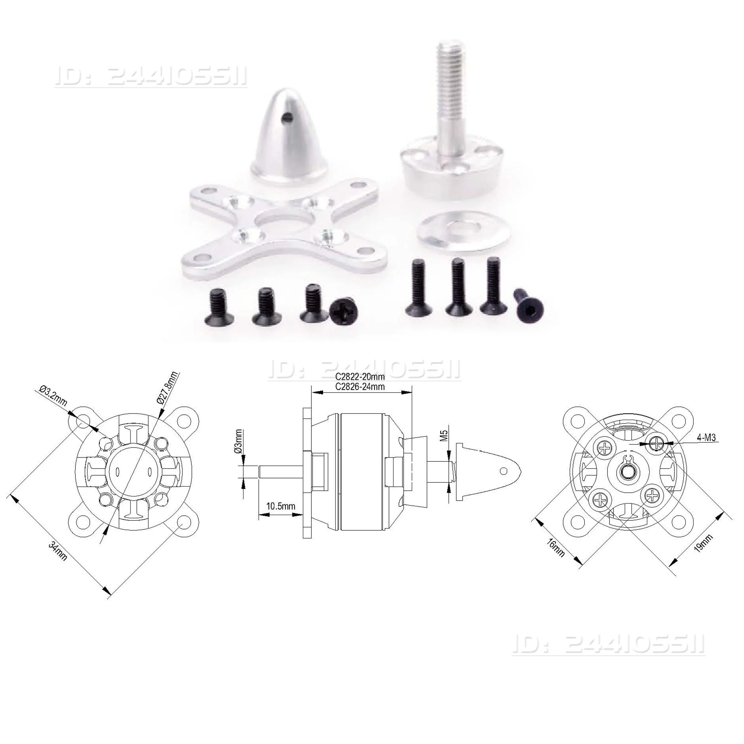 ÜBERTREFFEN HOBBY Bürstenlosen Motor Zubehör Kit 2830 3530 3542 4250 5055 5065 6354 für RC FPV Drone Starrflügel Quadcopter Teile