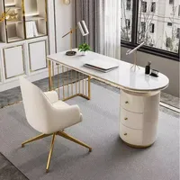 Executive Drawers Office Desk Gaming Storage Writing Student Modern Desk Shaped Manicure Filing Table Ordinateur Home Furniture