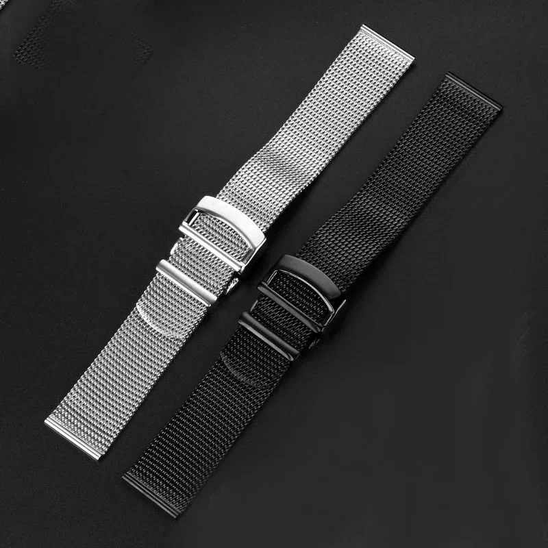 Watch Accessories Folding Clasp 20 22mm Milanese Stainless Steel Mesh Watch Band Best For IWC PORTOFINO FAMILY Series Strap