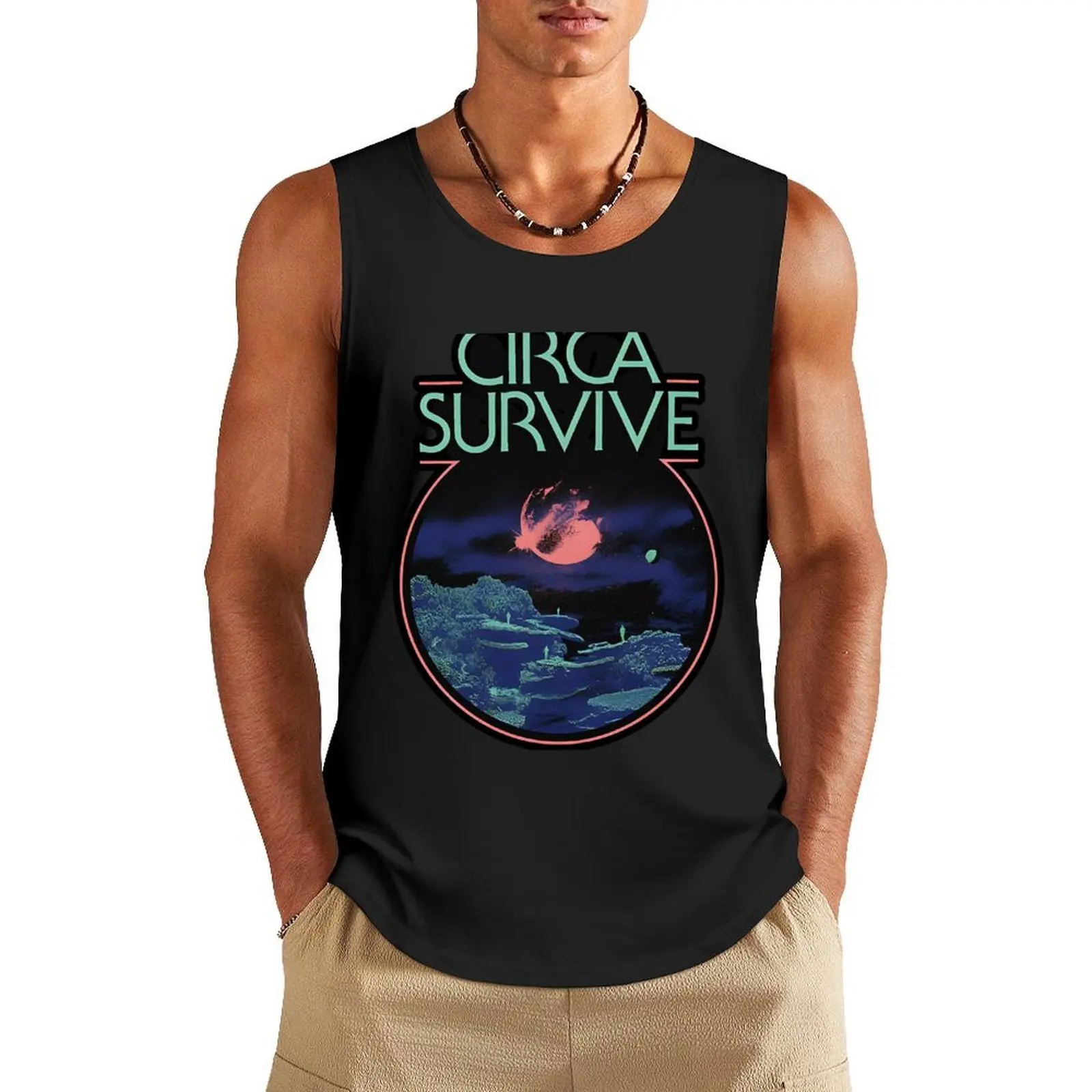 

night red moon Tank Top basketball clothing Working vest bodybuilding t-shirt