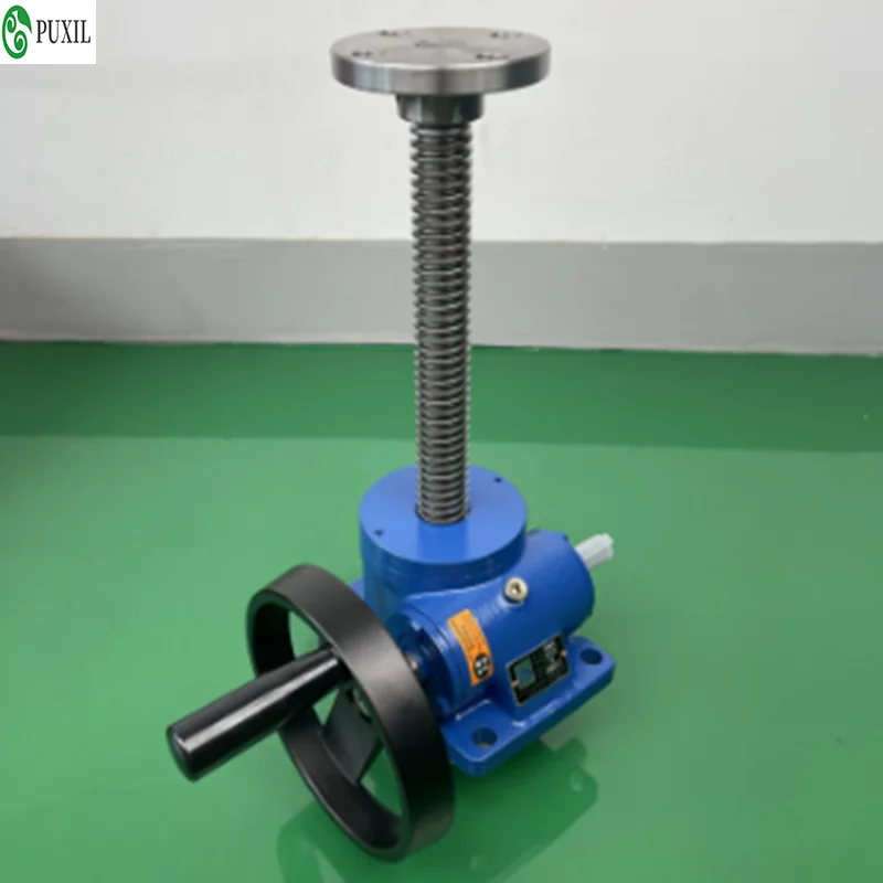 Spiral elevator hand cranked manual lifting platform small lifting platform electric four-bar linkage screw
