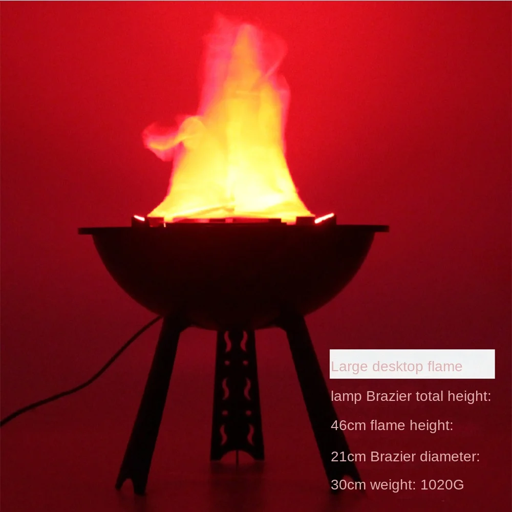 LED Simulation Fan Flame Lamp, Halloween Supplies, Electronic Brazier Lamp, Home Party, Bar, Haunted House, Layout Props, New