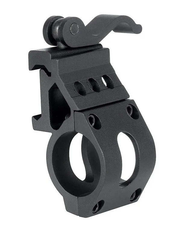 Crooked neck pipe clamp laser sight metal bracket 25.4MM flashlight integrated oblique fixture shooting training accessory