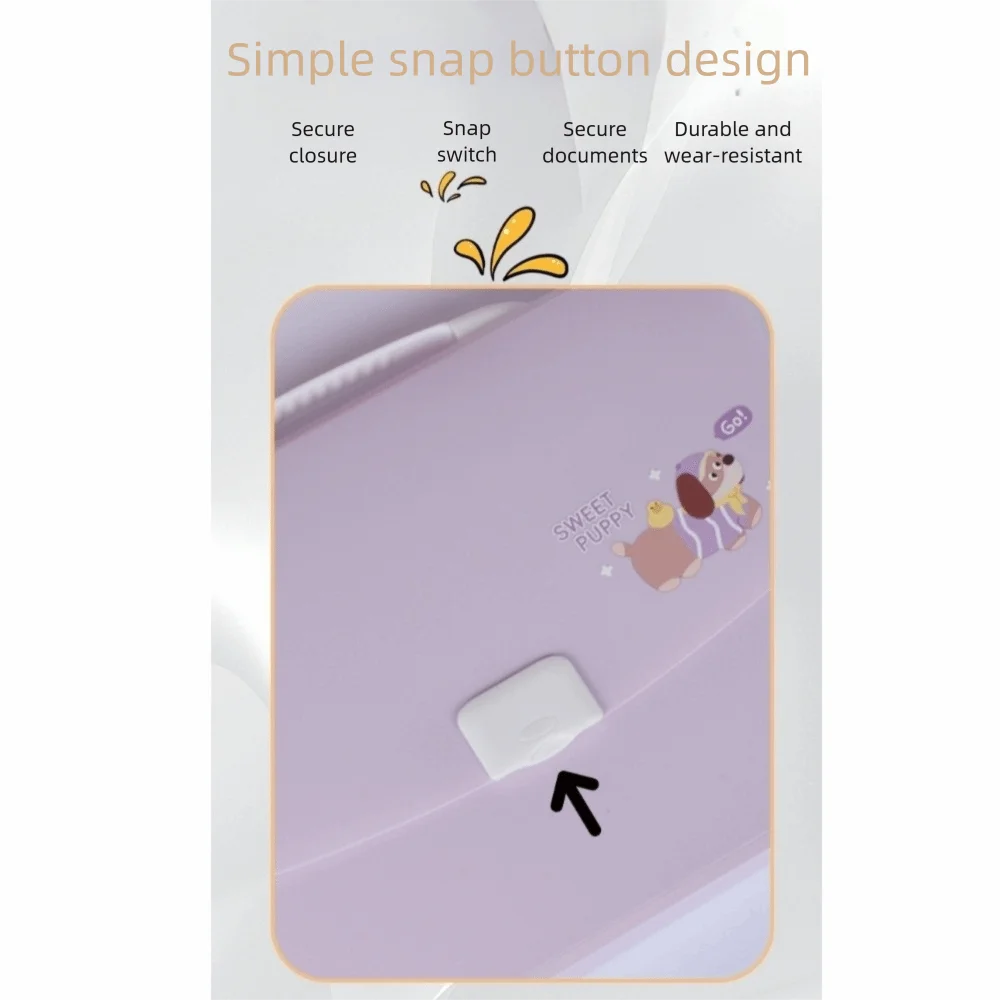 13 Pockets A4 Size Expanding File Folder Cartoon Paper Document Storage Organ Bag Holder Large Capacity Office School Organizer