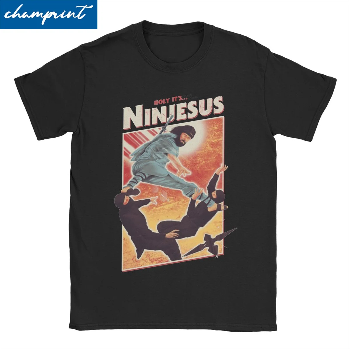 Jesus Ninja T-Shirt Men Women Fashion 100% Cotton Tee Shirt Crew Neck Short Sleeve T Shirt Summer Tops