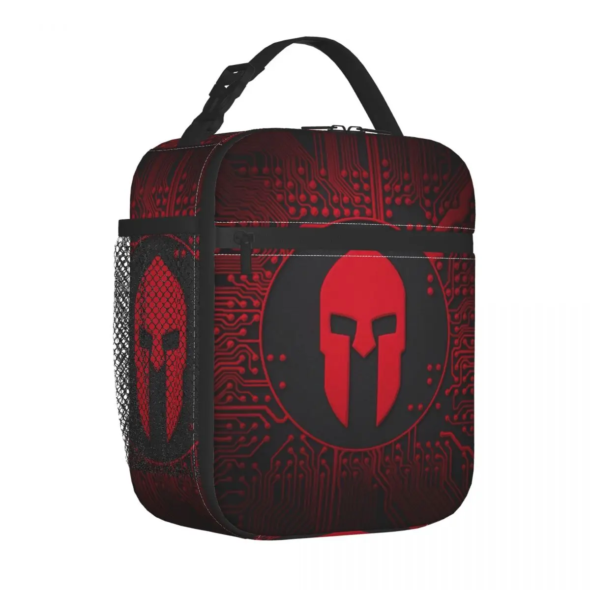 Sparta Warrior Spartan Skull Insulated Lunch Bags for Women Portable Cooler Thermal Food Lunch Box Work School Travel