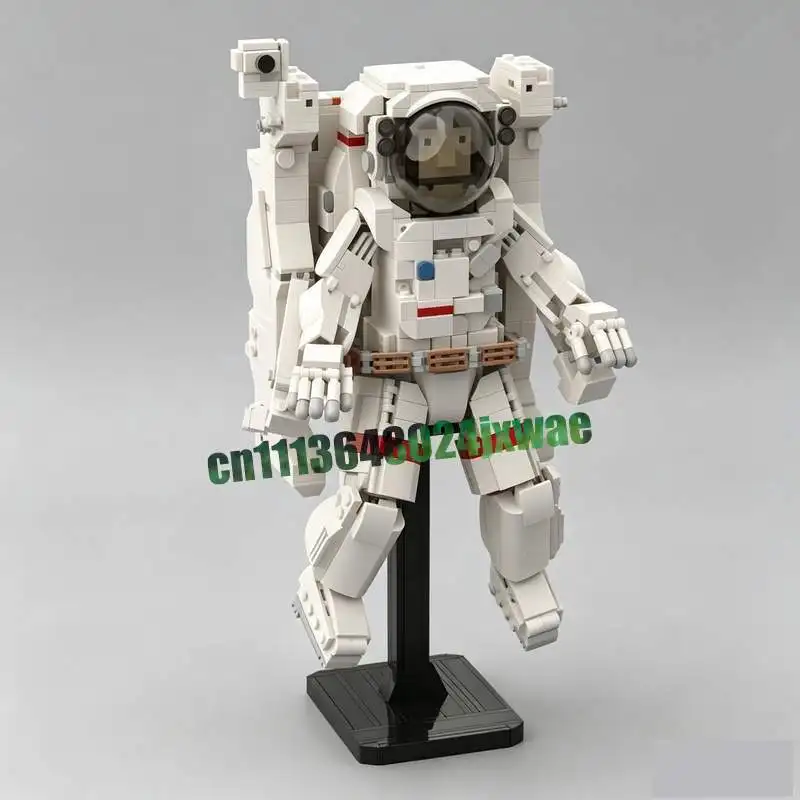 NEW 1291Pcs Space Walking Astronaut Jet Pack Model Custom Puzzle Diy Assembly Building Blocks Toy Gift Space Collection Display