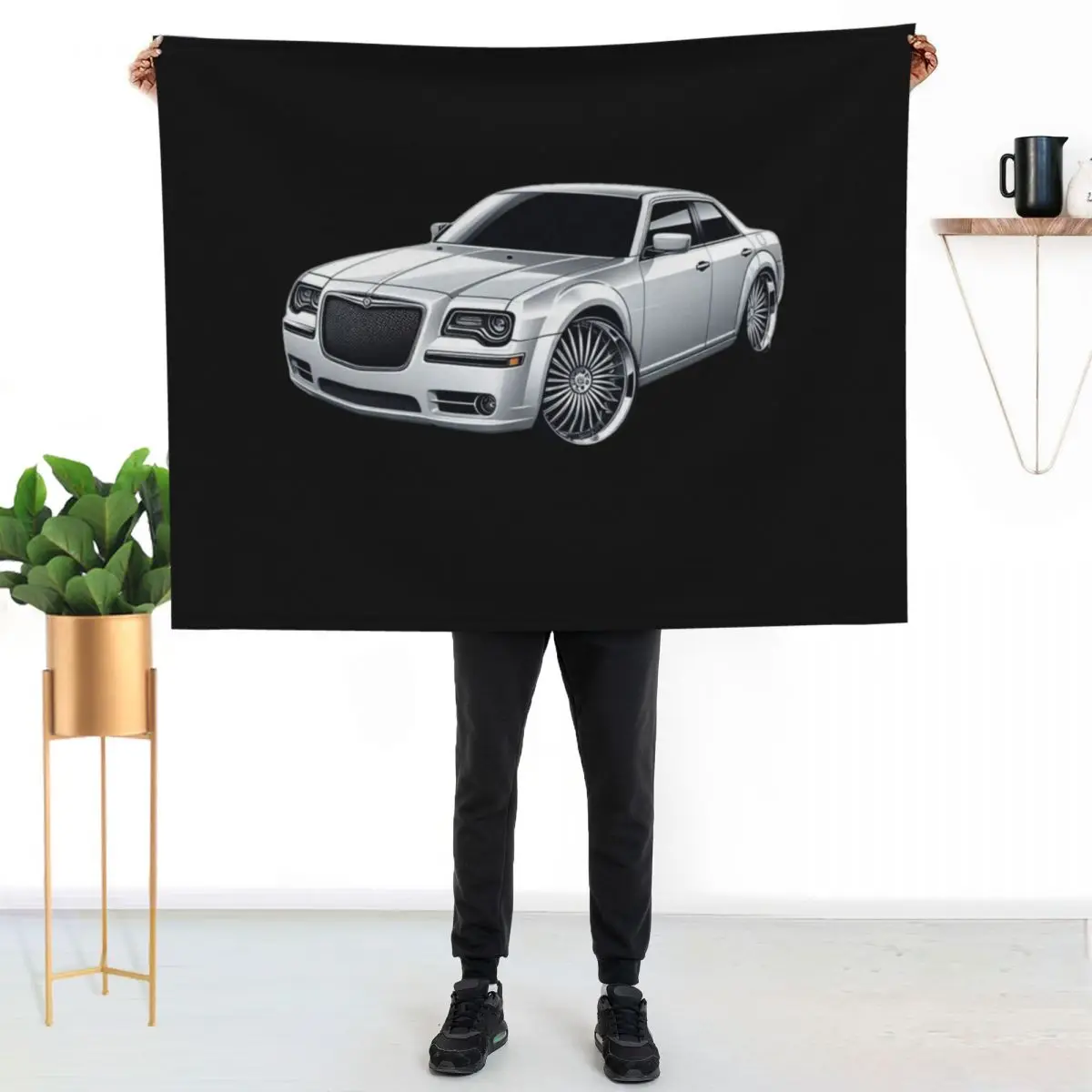 White Chrysler 300C Throw Blanket for babies For Decorative Sofa Thermals For Travel Luxury Throw Flannel Luxury St Blankets