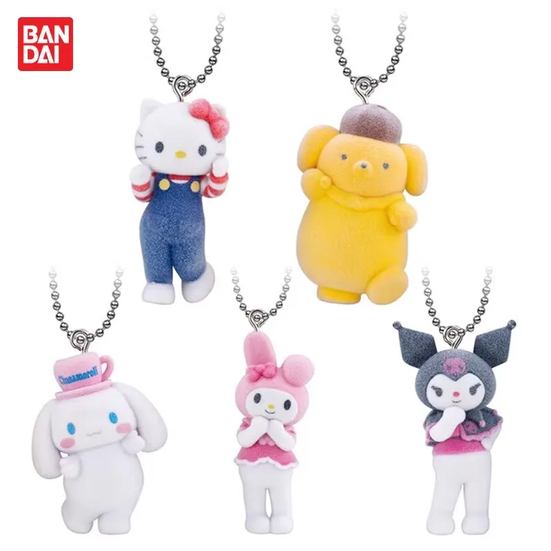 

Оригинальные миниатюрные фигурки Bandai Gashapon, 5 шт., персонажи Sanrio, Куроми, коллекционные игрушки-подвески для детей, подарок, коллекционные модели, украшения
