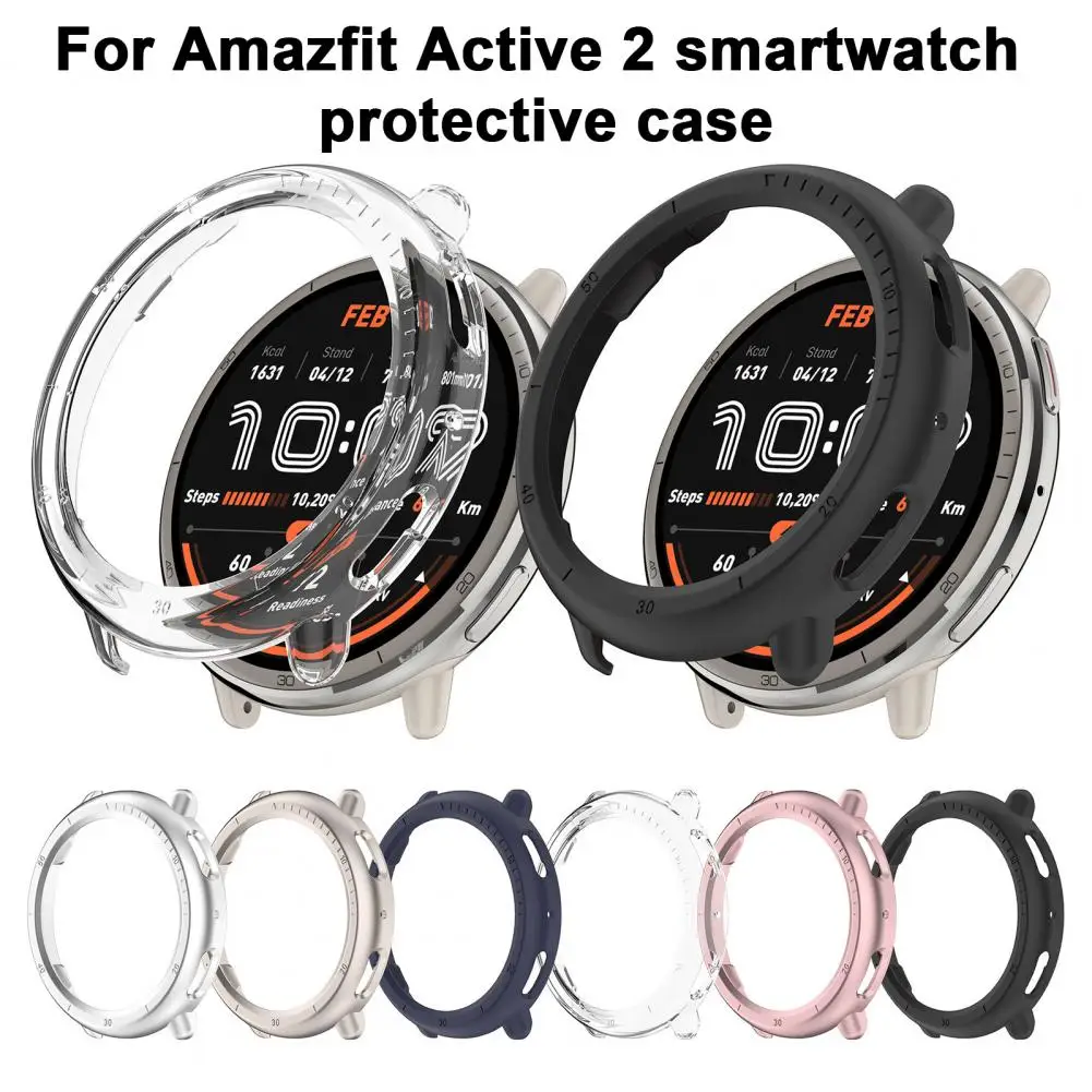 Защитная пленка из стекла с твердым корпусом, противоударная, ударопрочная, простая установка, защитный чехол для умных часов Amazfit Active