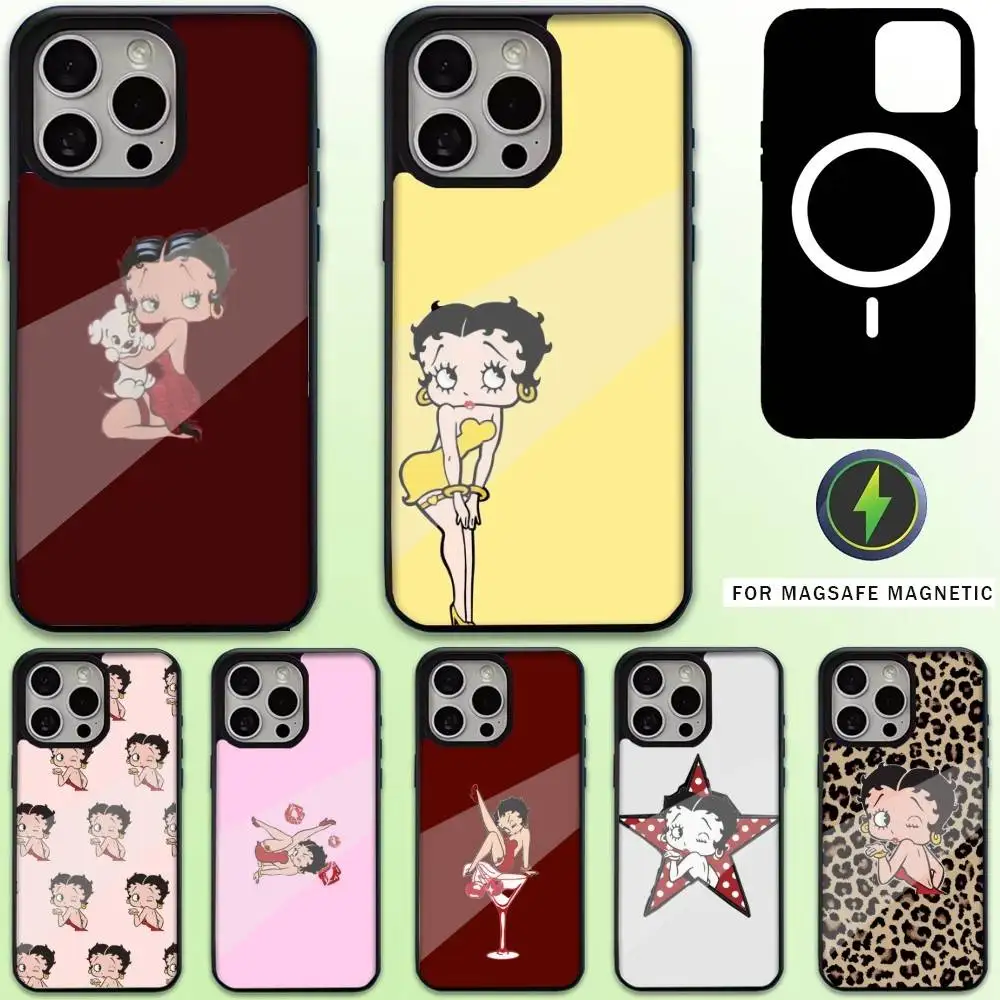 

Girl G-Betty-es BoOpS Phone Case For iPhone17,16,15,14,13,12,11 Plus,Pro Max Magnetic For Magsafe Wireless Charging