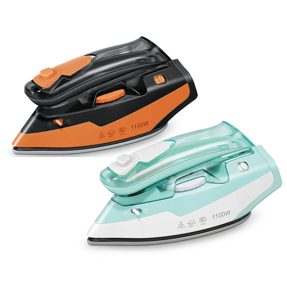 

One-button transformer steam iron, portable for home use, dual-voltage handheld