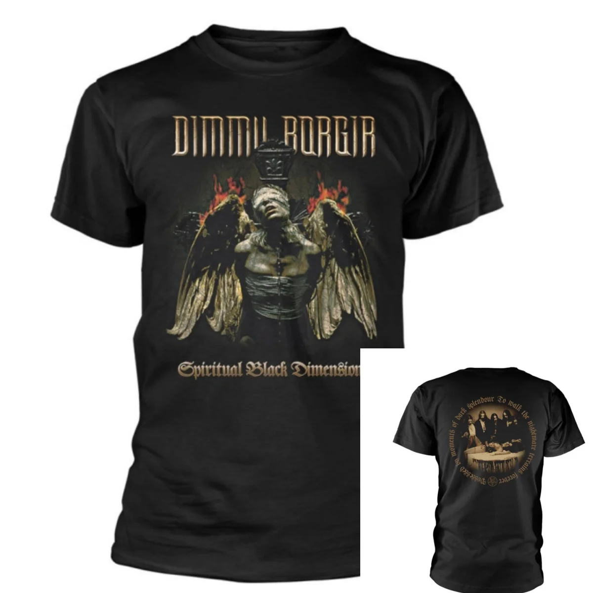 DIMMU BORGIR Spiritual Black Dimensions Band T-Shirt Baumwolle Grafik-T-Shirt Herren Damen Sommer Streetwear – Detail 4