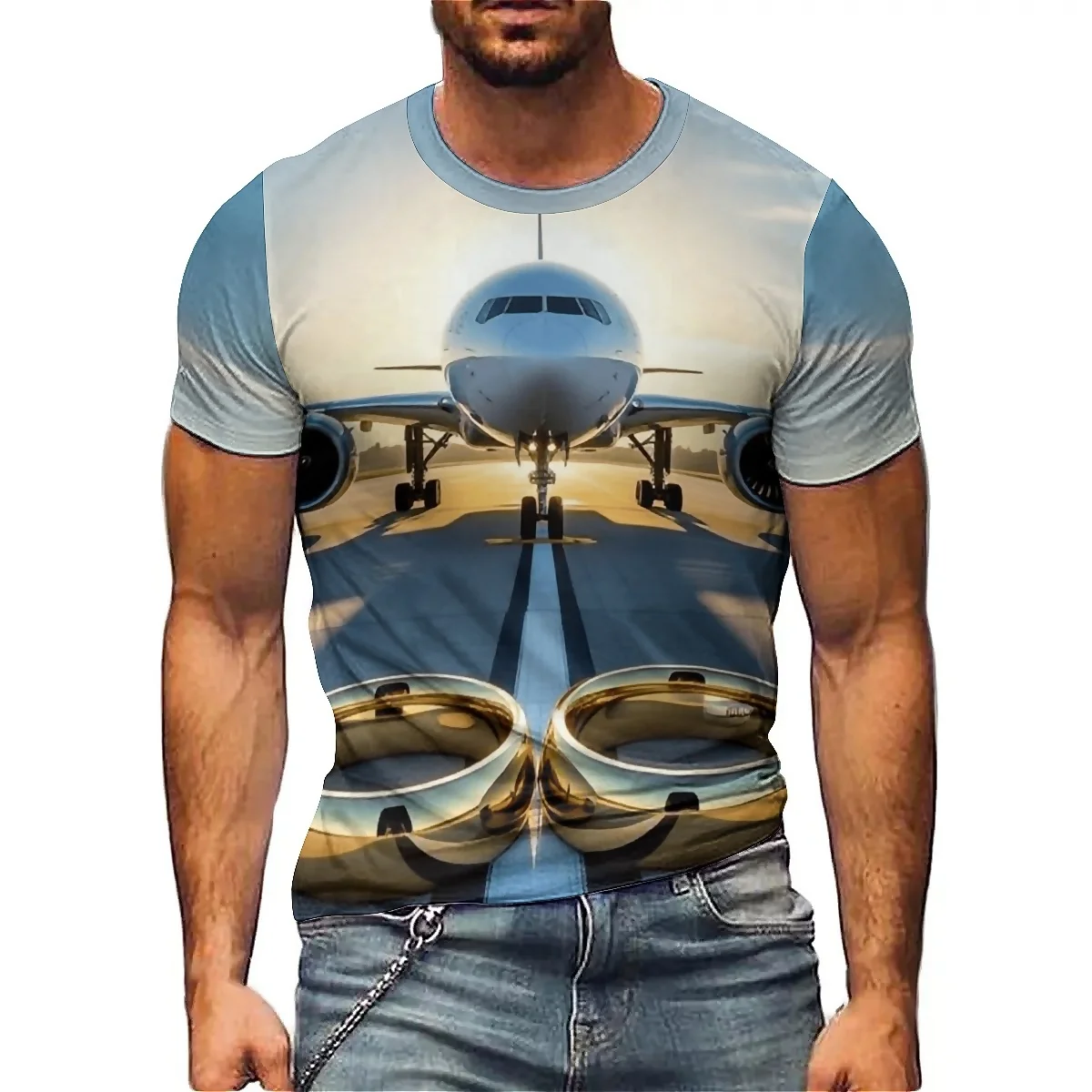

Breathable Quick-Drying Outdoor Adventure Men's 3D Printed Short Sleeve T-Shirt - Loose Fit Shirt