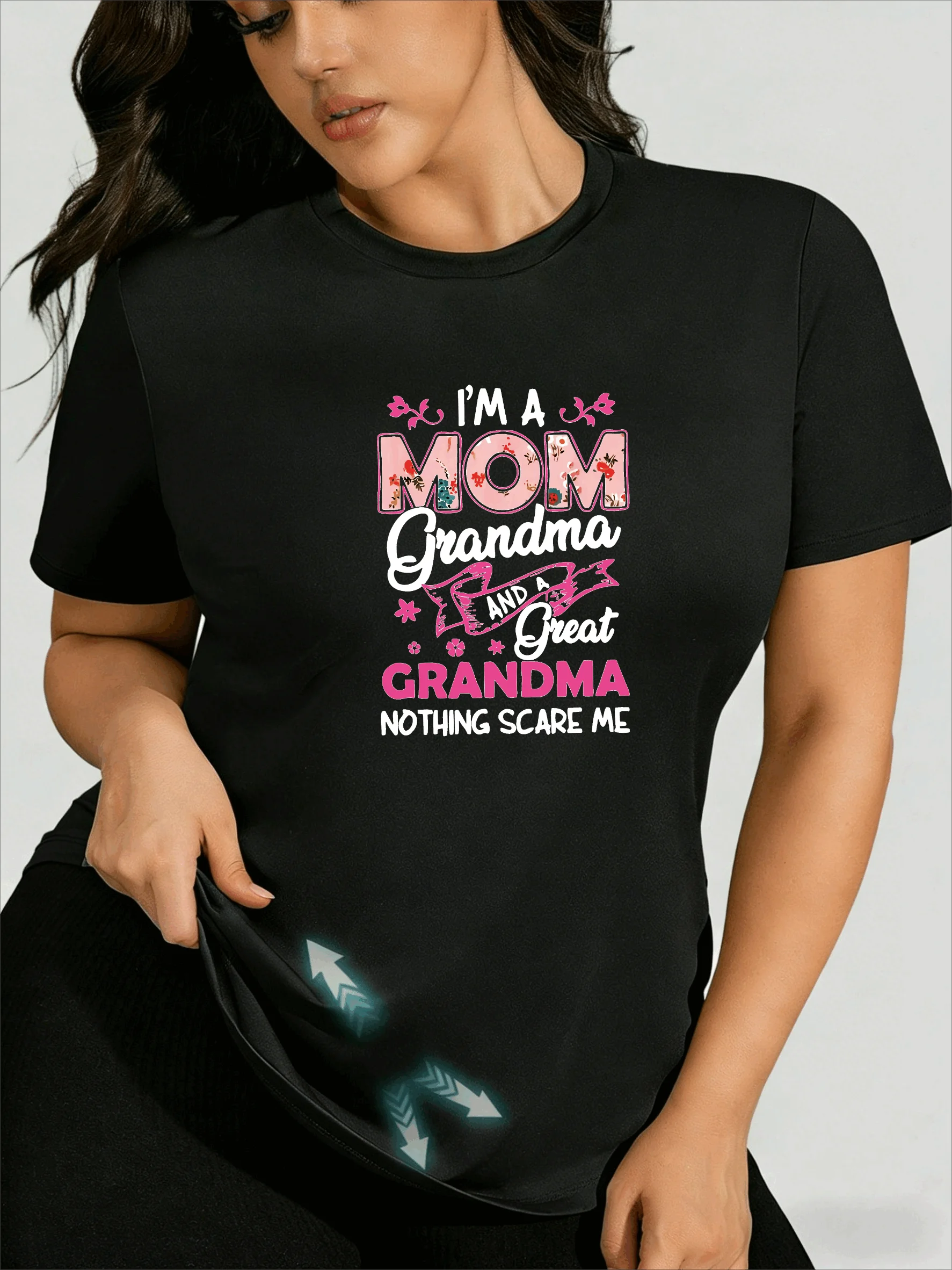 

Футболка с надписью Sweet & Sassy Family Slogan T! Женская футболка больших размеров, стильный, сексуальный и универсальный модный топ