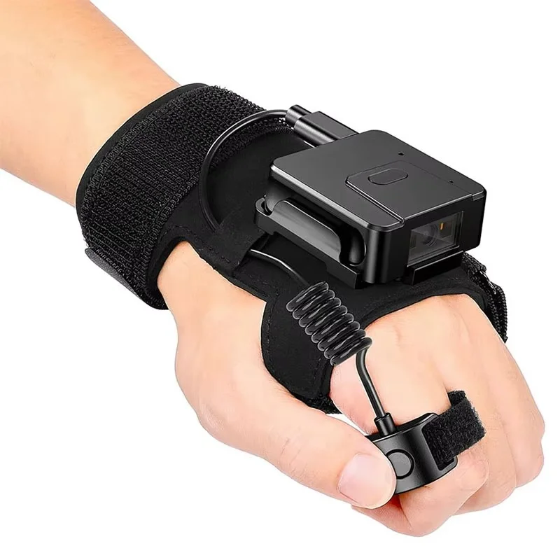 Eyoyo Portable 1D 2D Wireless Glove QR Code Reader Finger Ring Bluetooth Barcode Scanner for Inventory Management