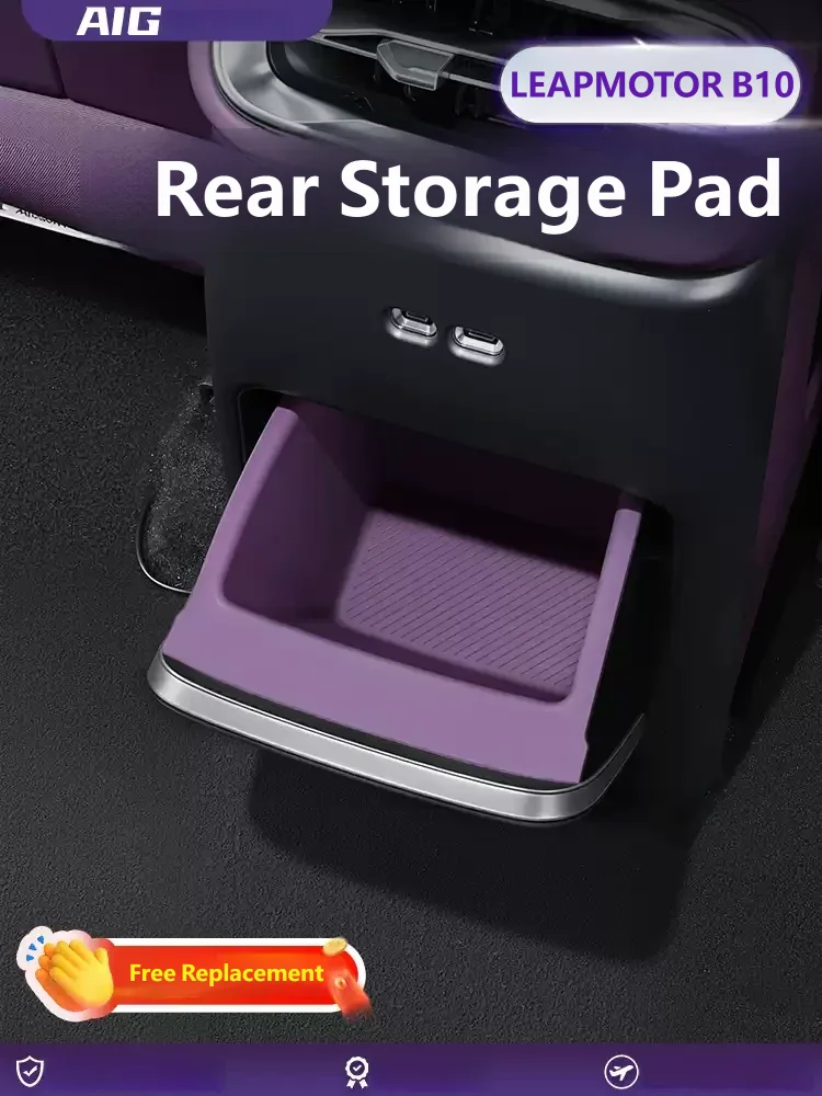 For LEAPMOTOR B10 2025 2026 Accessories Set Armrest Storage Box Anti-Slip Pad Tissue Storage Box Under Exhaust Vent