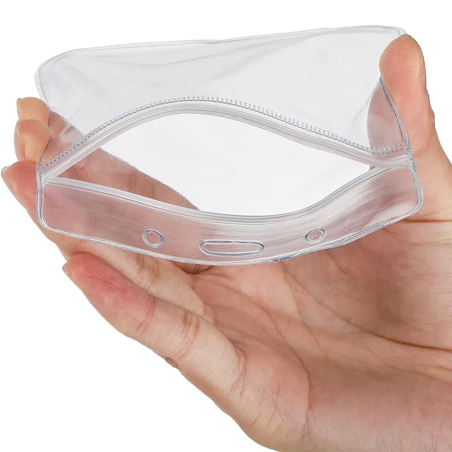 10 قطعة حامل بطاقة الهوية الشفافة مقاوم للماء حامل بطاقات الهوية شارة مختومة حماية المستندات اللوازم المدرسية ممرضة الملحقات #6