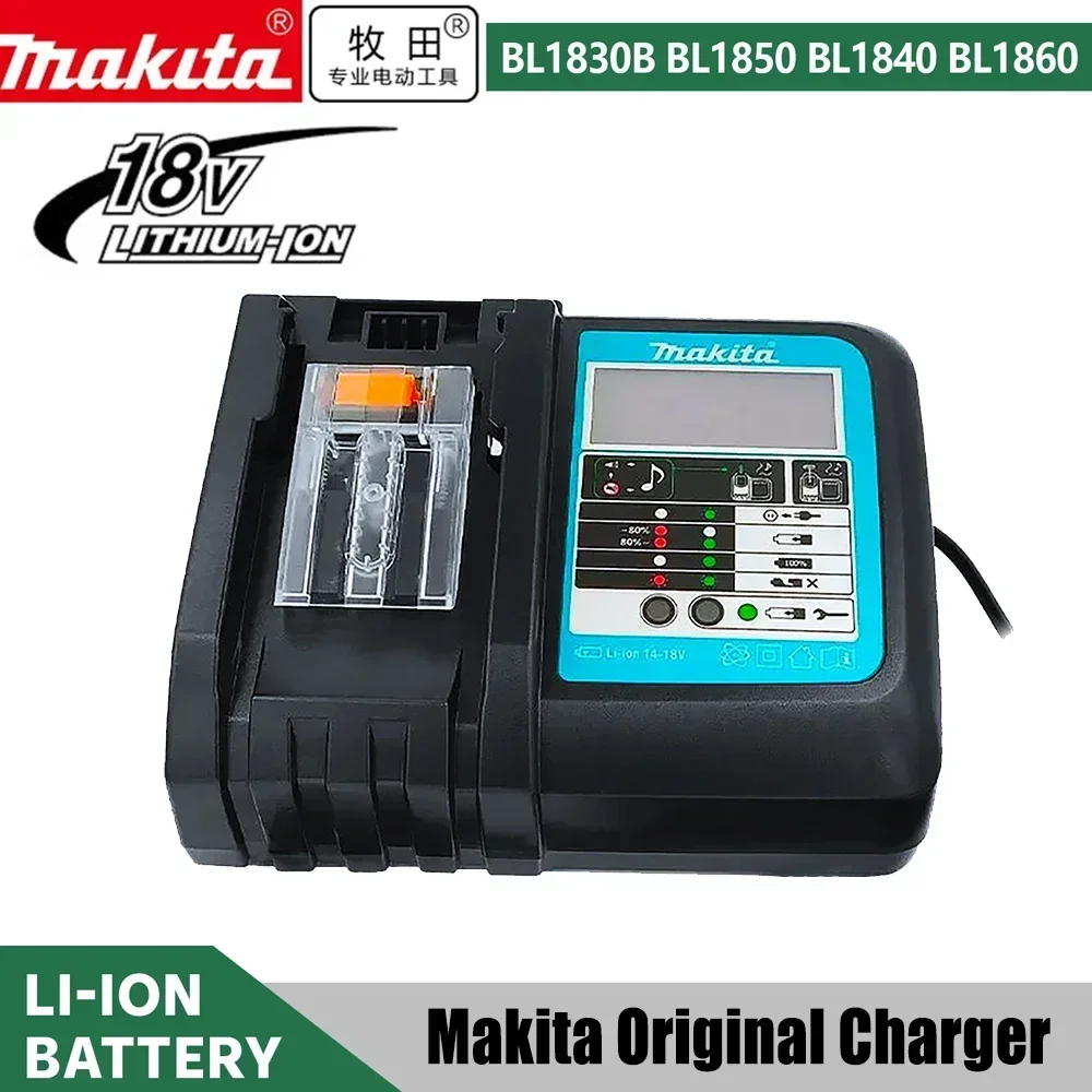 

Makita 18V Li-ion Battery DC18RC Charger with LED Display Makita Power Tool 14.4V 18V Bl1830 Bl1430 Electric Power 3A Charging