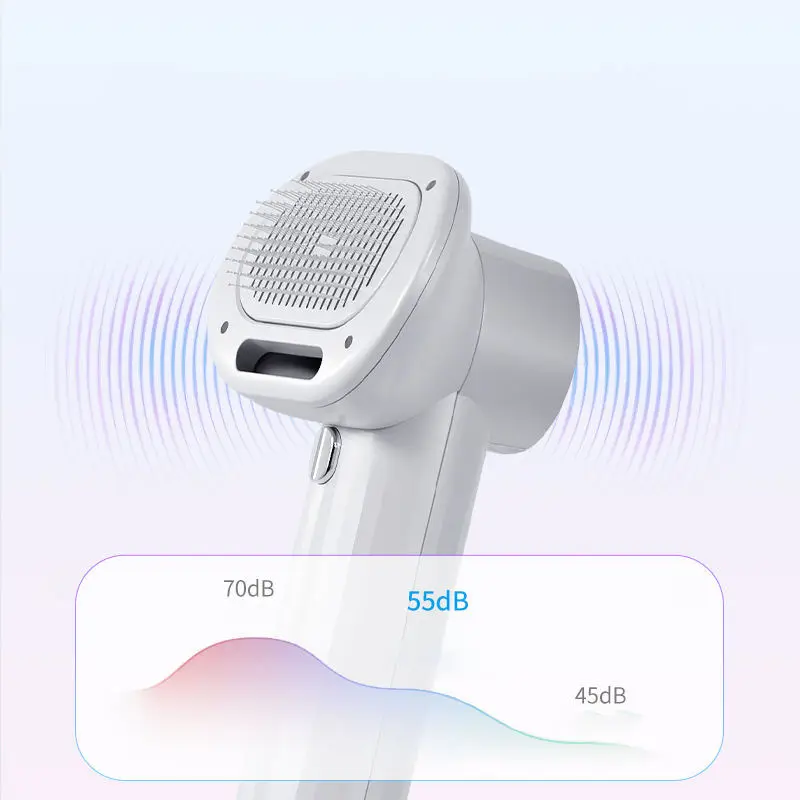 2-in-1 Intelligent Pet Hair Dryer Comb One-Button Low Noise With Adjustable Temperature for Cat and Dog Grooming