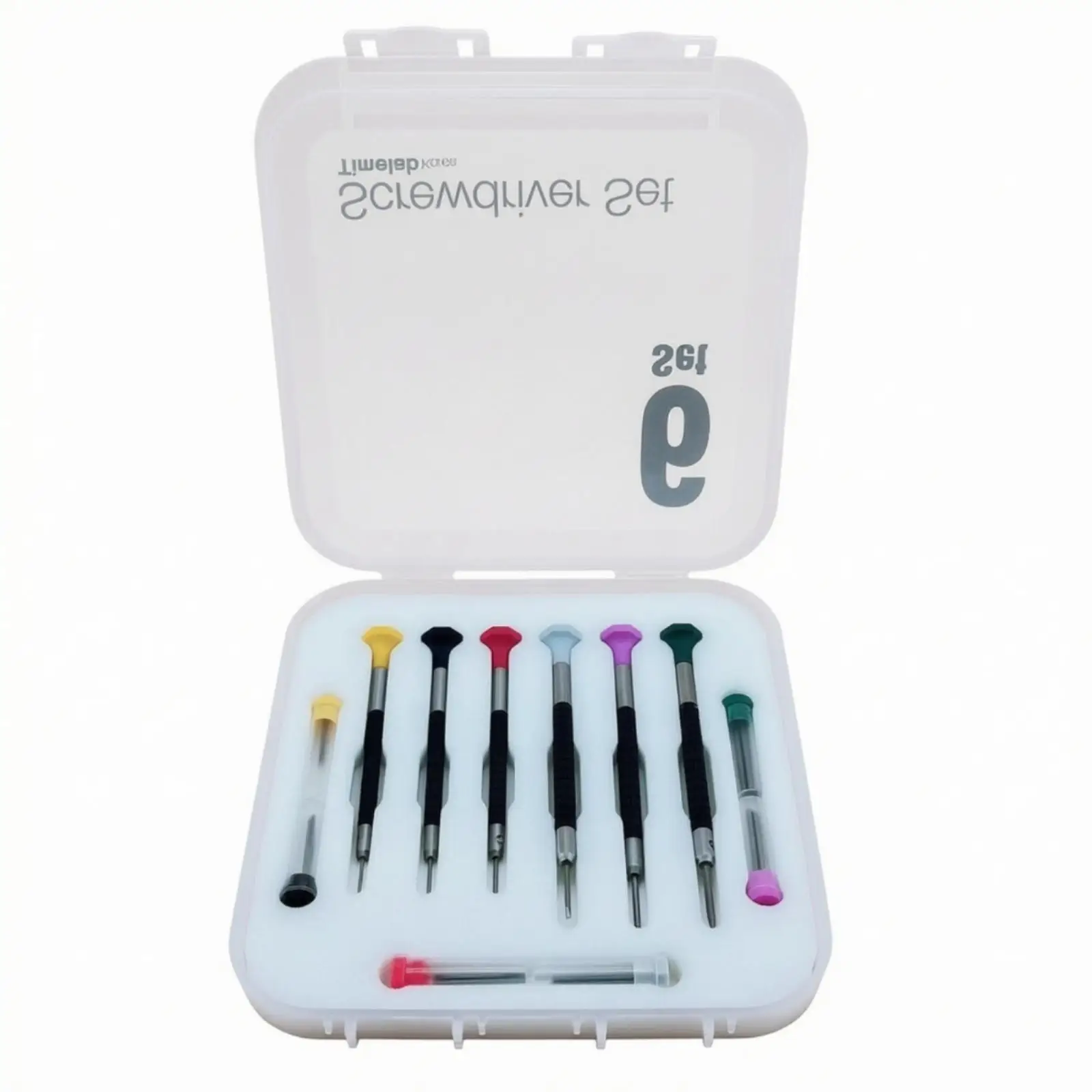 Watch Repair Tool Kit Precision Screwdriver Set Metal Shafts with Guard Caps for Watchmaker Professional Use