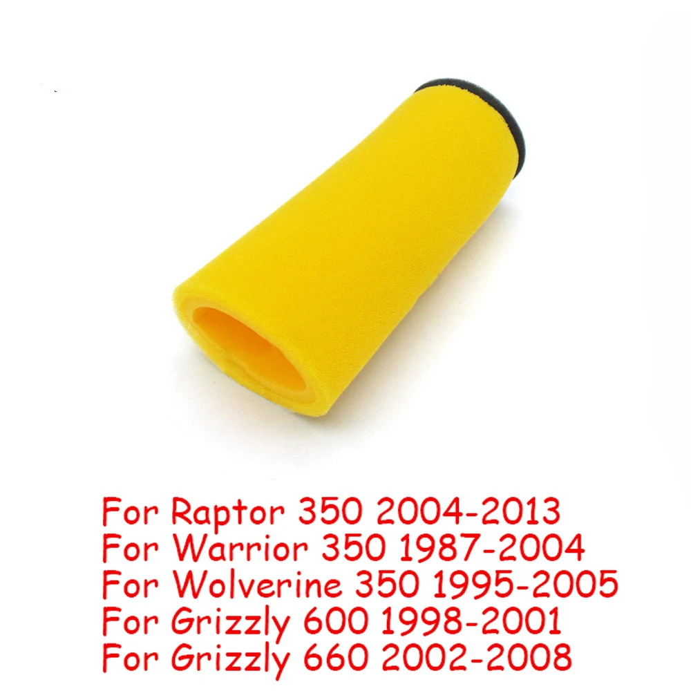 For Yamaha Grizzly 600 660 Raptor Warrior Wolverine 350 Motorcycle High Flow Air Filter Cleaner Sponge Air Intake Filter Foam