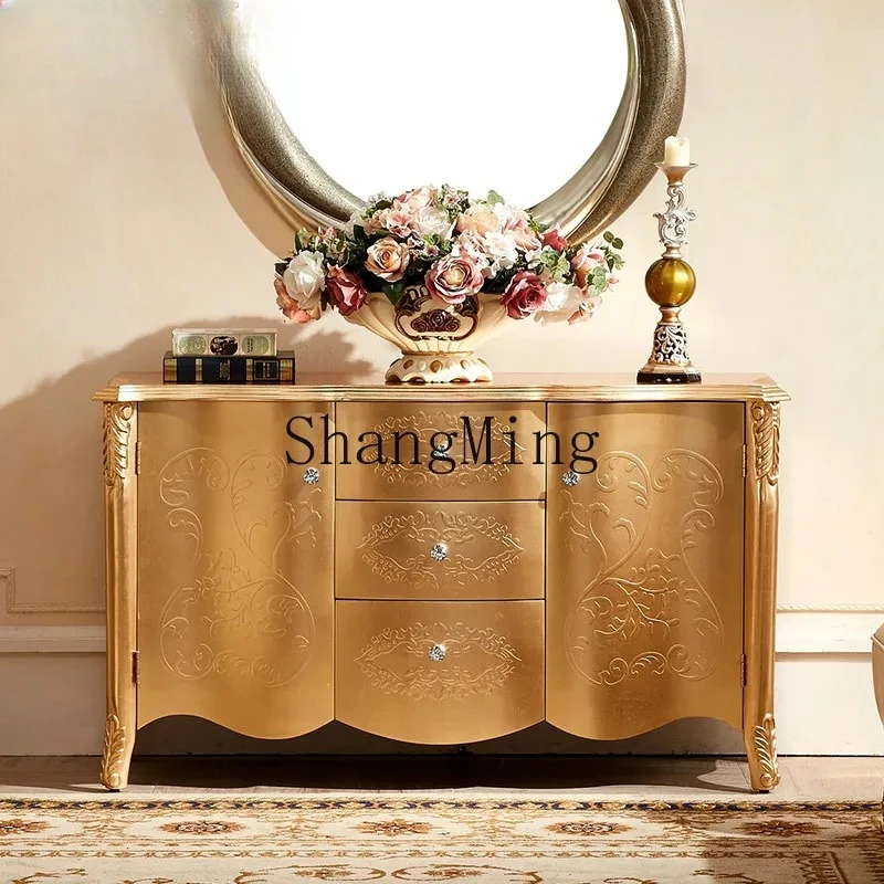 SM منزل جديد جديد ريترو غرفة المعيشة غرفة الطعام خزانة جانبية مدخل خزانة خذاء خزانة فيلا #2